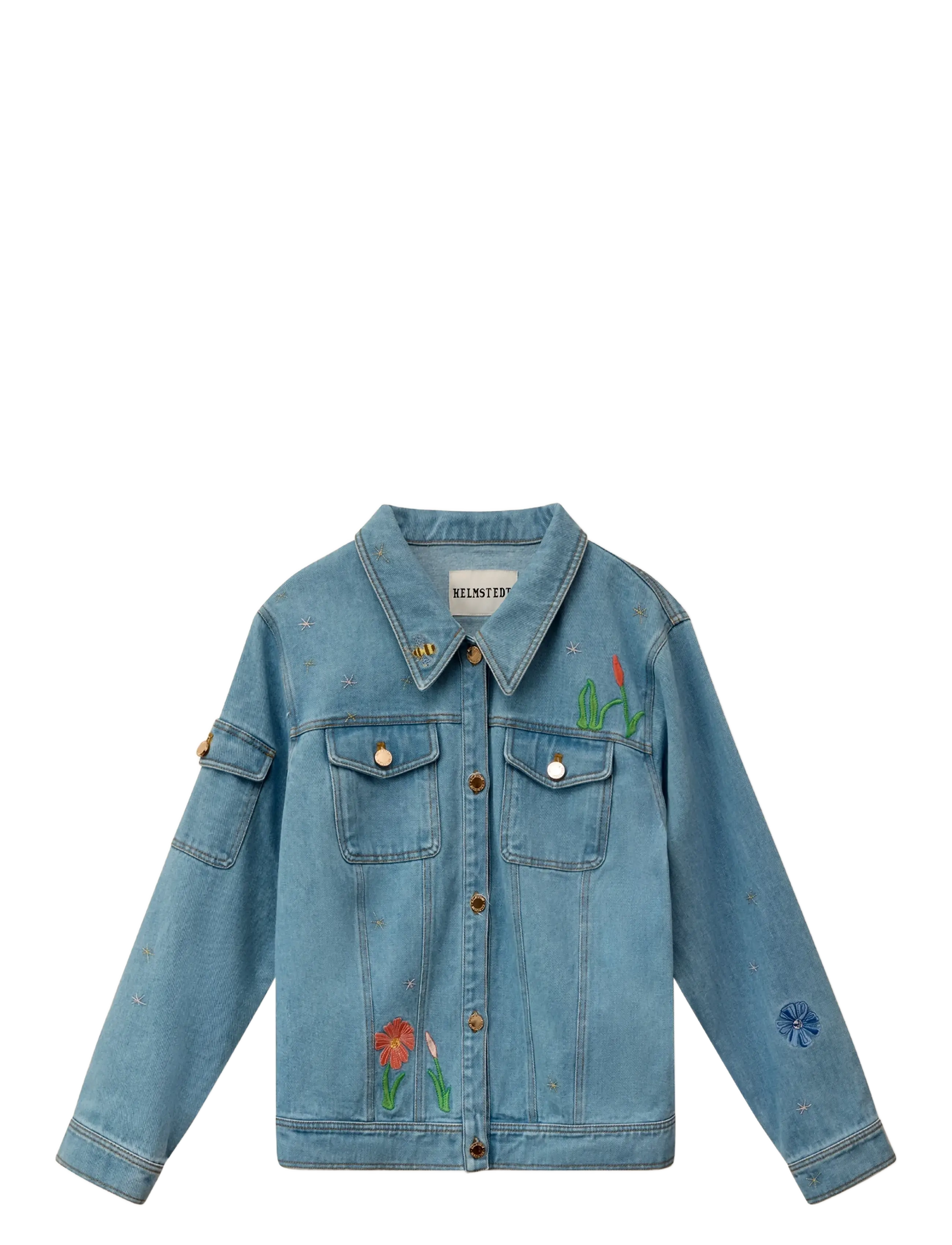 Helmstedt Lucca Denim Jacket - Frühlingsjacken - EMBROIDERY DENIM / blue