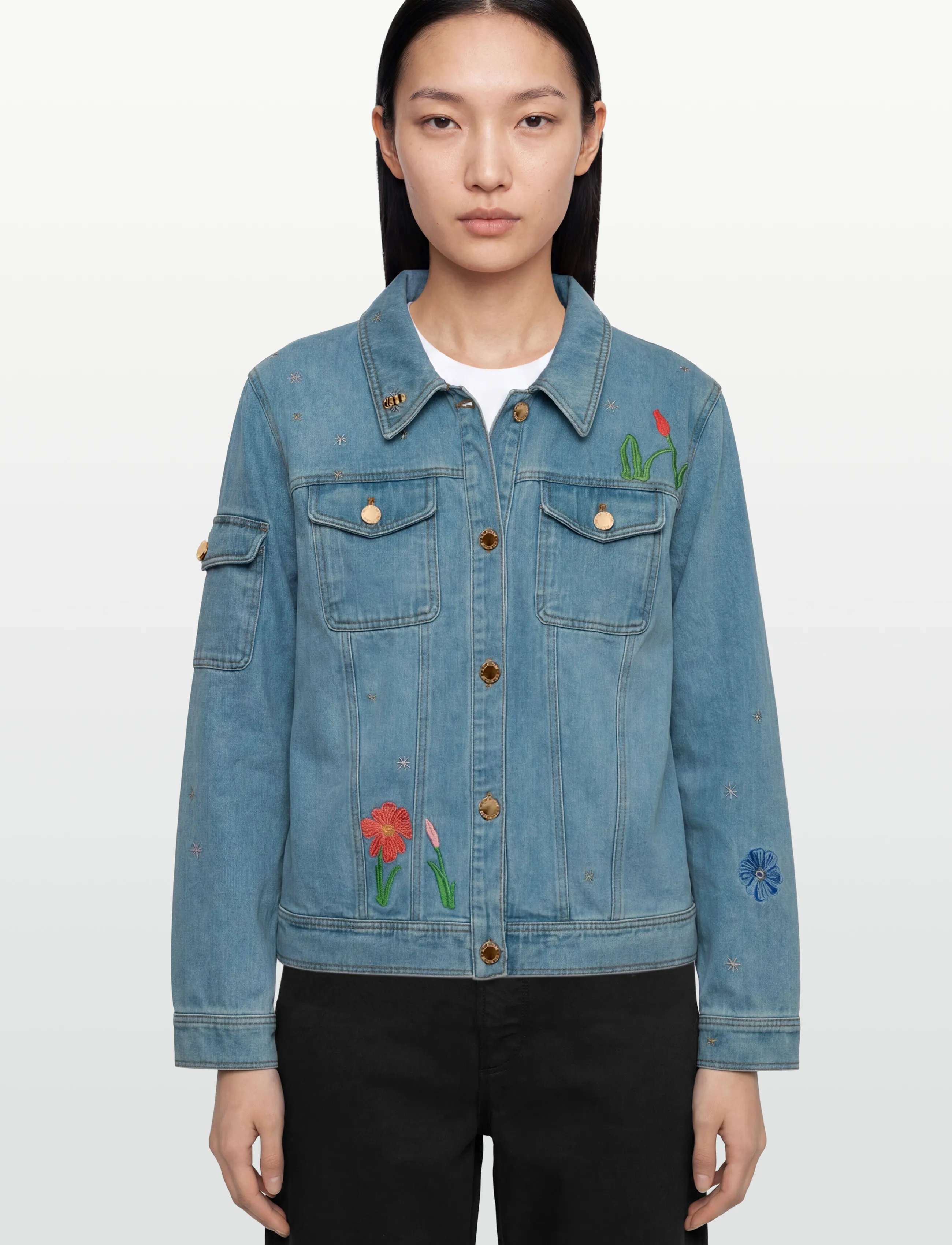 Helmstedt - Lucca Denim Jacket - frühlingsjacken - embroidery denim - 3