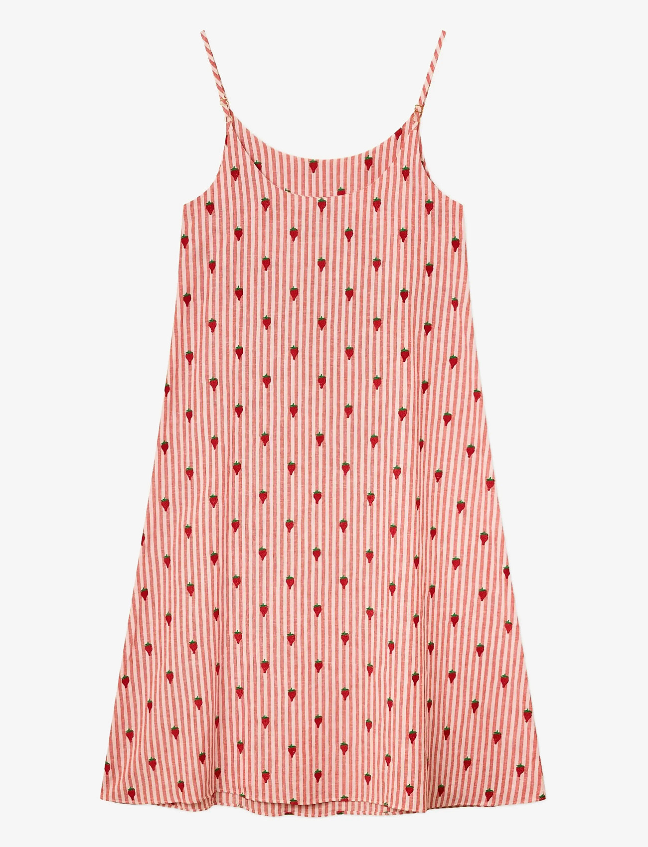 Helmstedt - Leva Dress - suvekleidid - red stripe w strawberry emb - 2