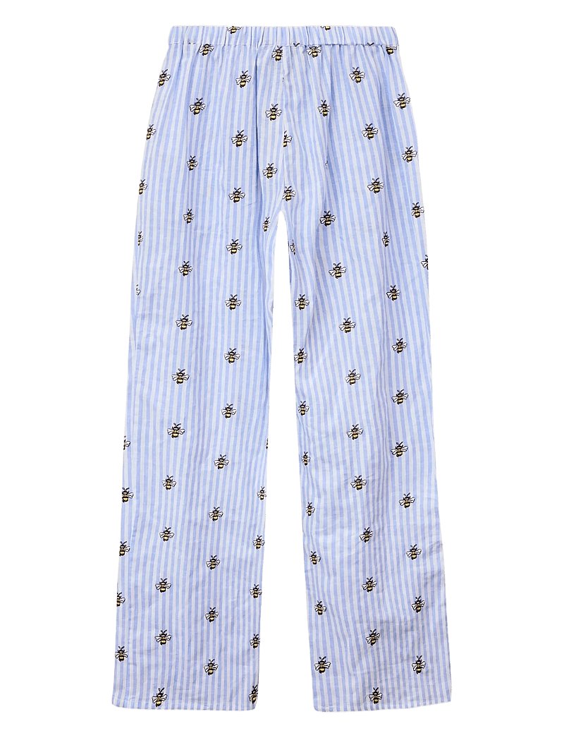 Helmstedt - Esther Pants - hosen mit weitem bein - blue stripe w bee emb - 1