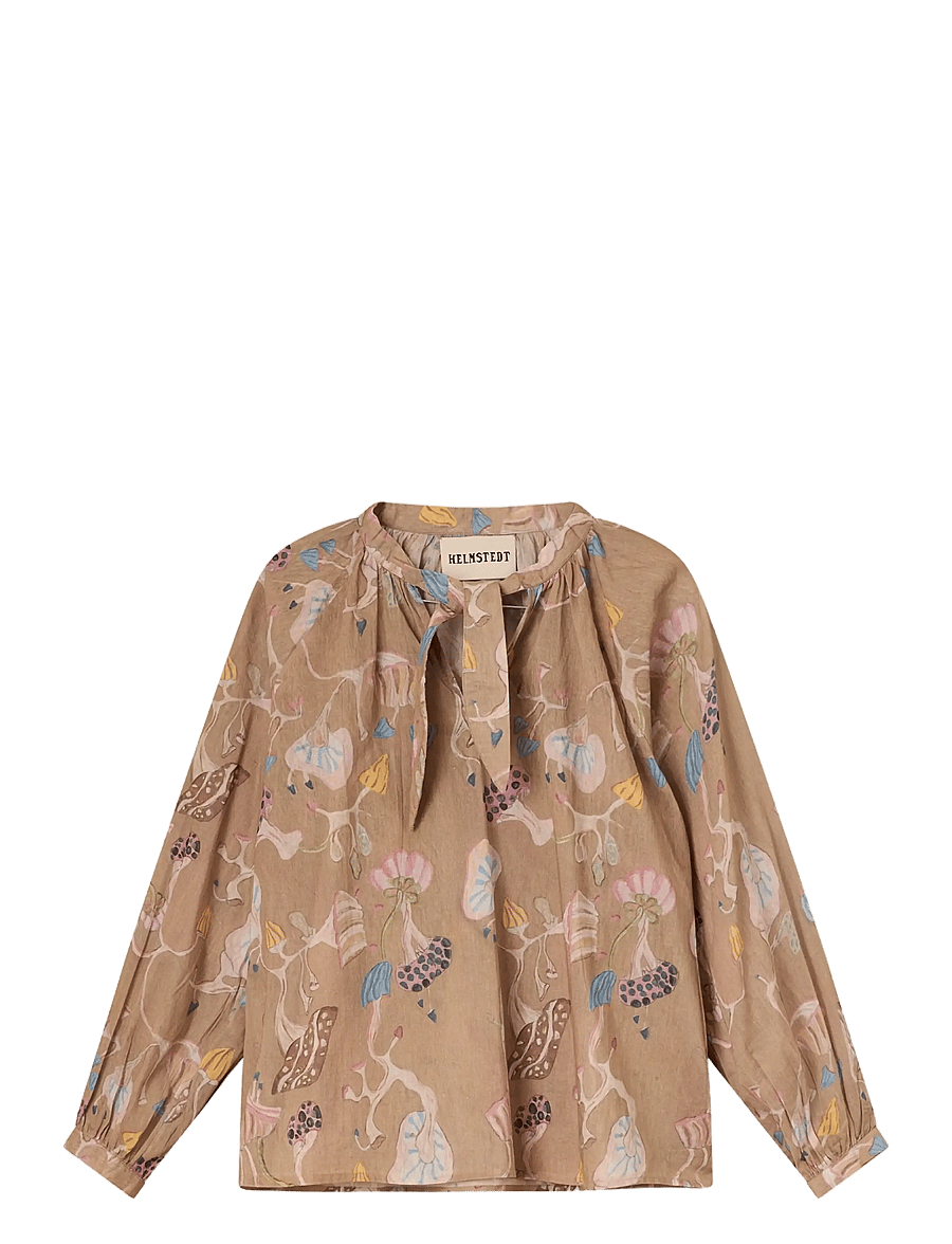 Helmstedt - Mona Shirt - pikkade varrukatega pluusid - dancing mushroom print - 1