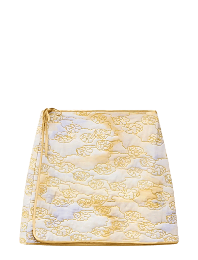 Helmstedt Ella Skirt - Kjolar - AURORA WATERCOLOR PRINT / yellow