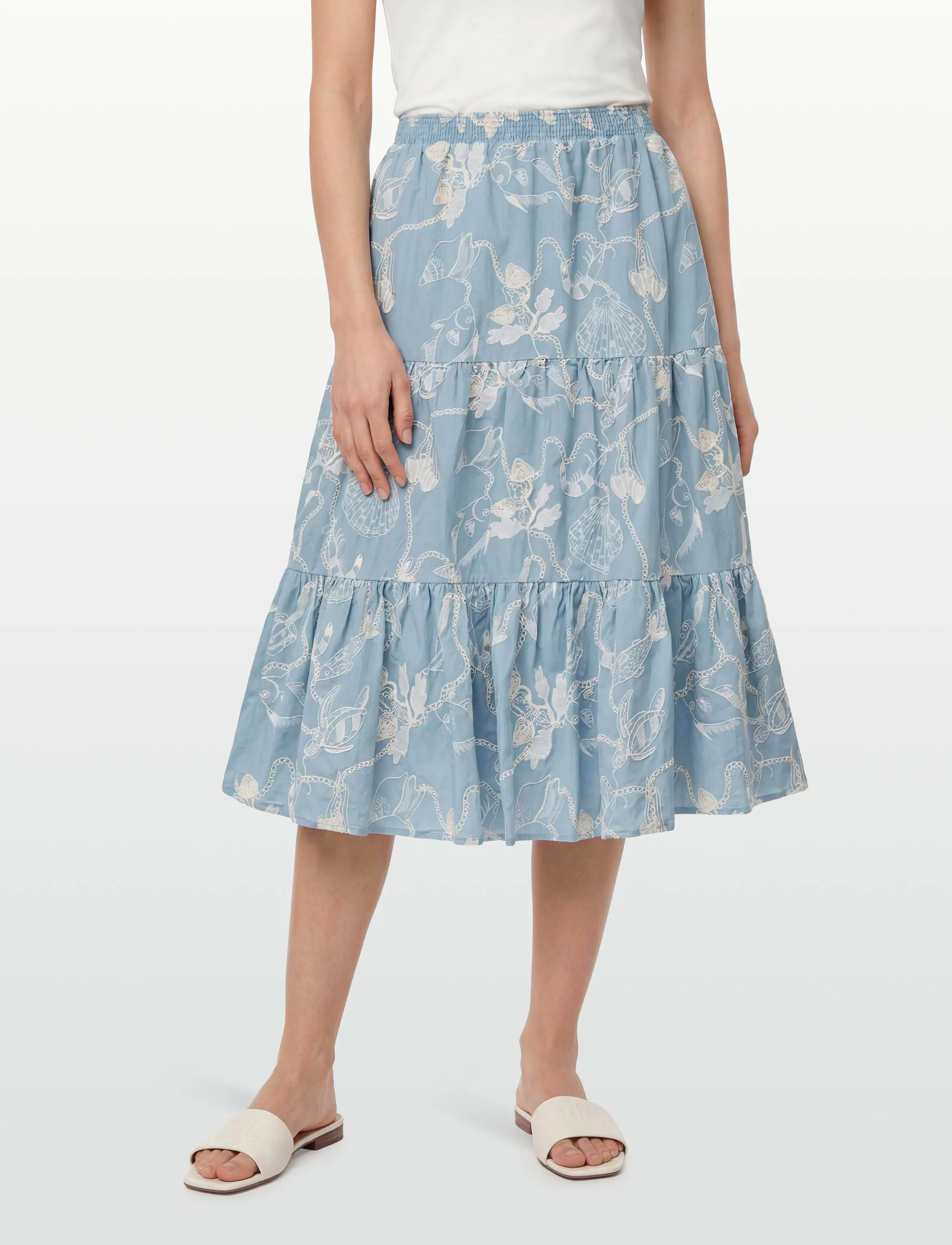 Helmstedt - Rosa Skirt - midiseelikud - dusty blue - 3
