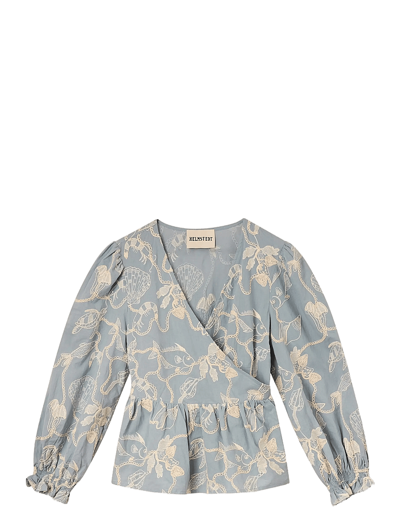 Helmstedt - Klara Blouse - langærmede bluser - dusty blue - 1