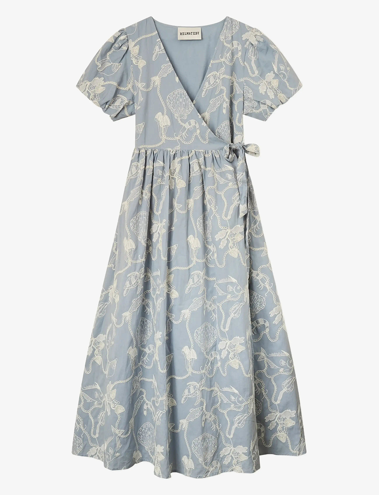 Helmstedt - Mathilde Dress - slå-om-kjoler - dusty blue - 1