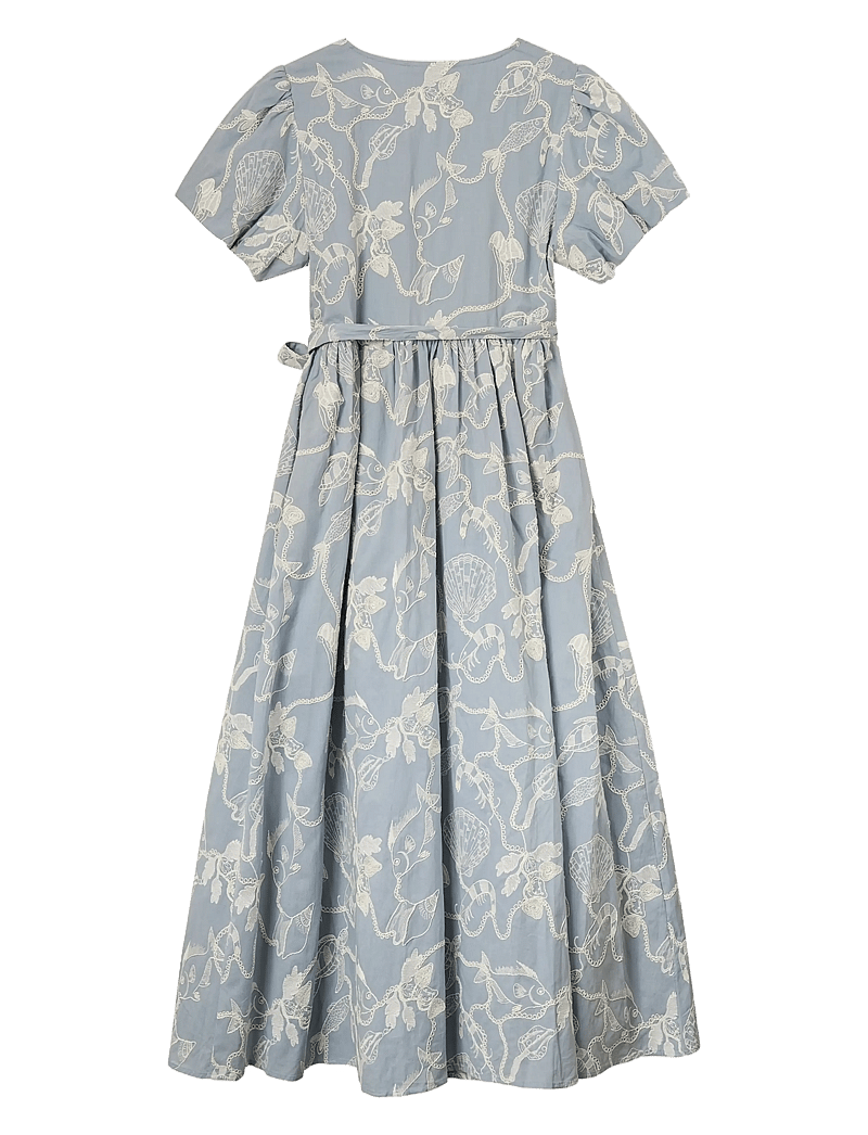 Helmstedt - Mathilde Dress - slå-om-kjoler - dusty blue - 2