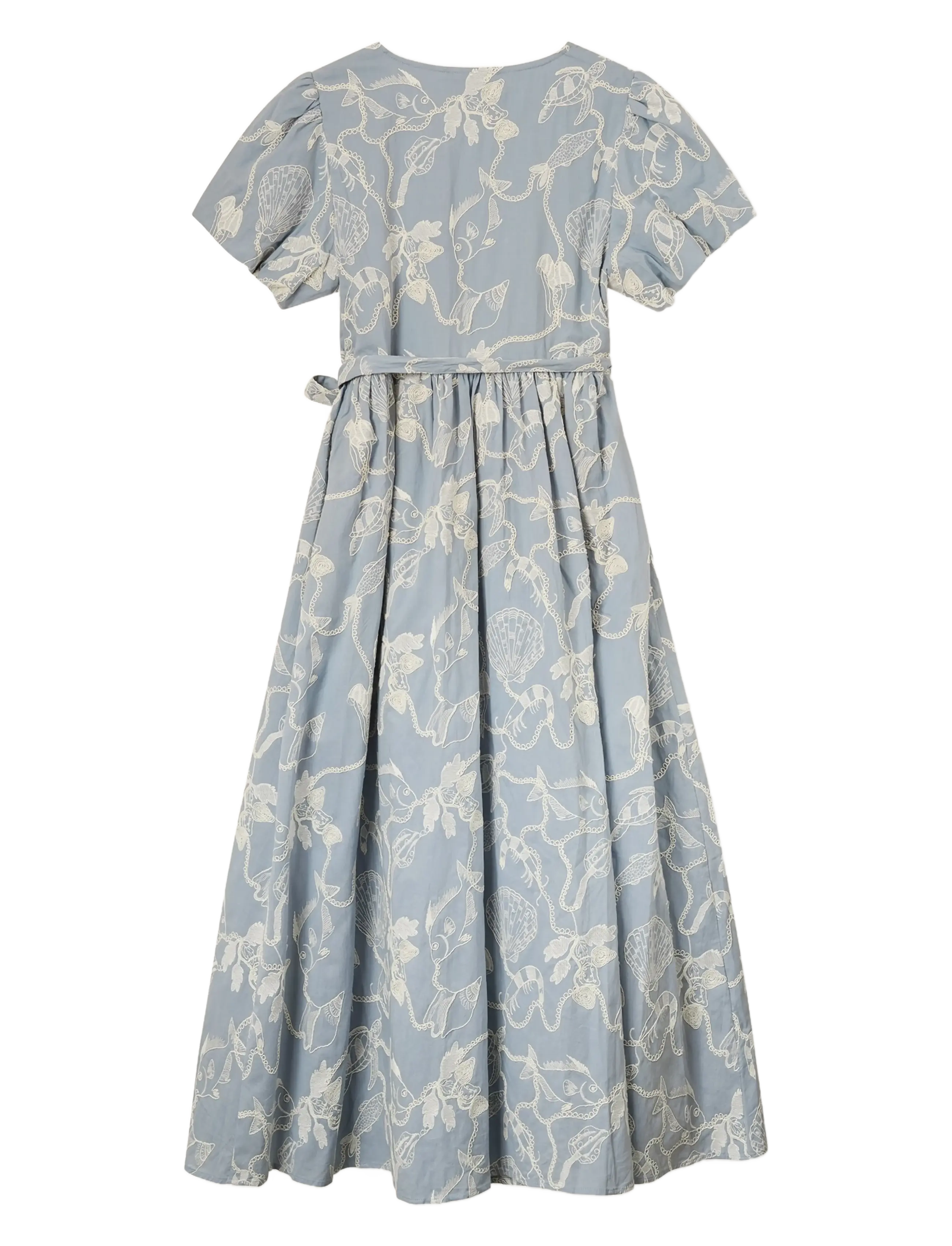 Helmstedt - Mathilde Dress - omlottklänning - dusty blue - 2
