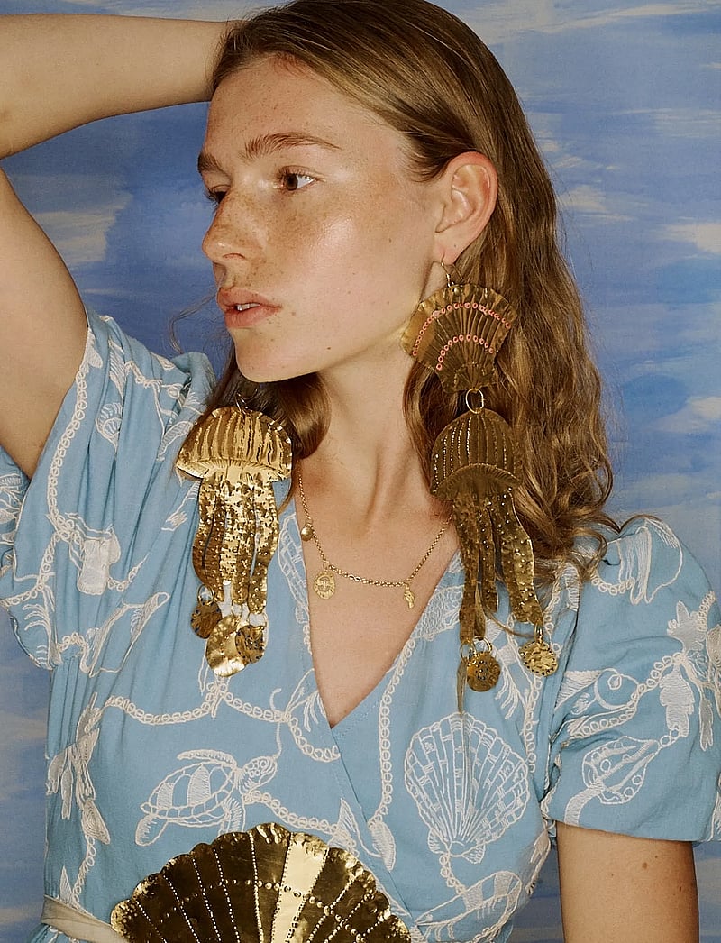 Helmstedt - Mathilde Dress - slå-om-kjoler - dusty blue - 0