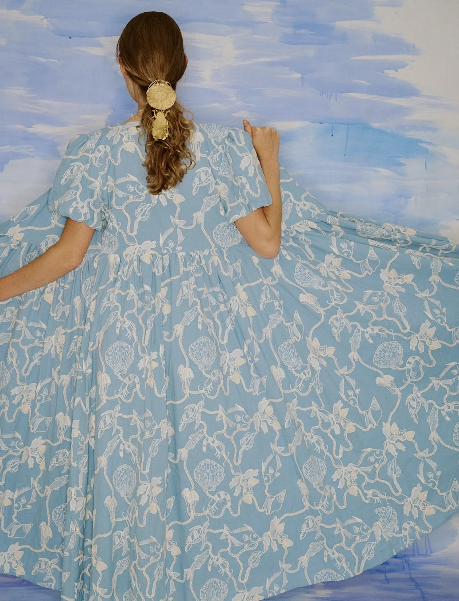 Helmstedt - Mathilde Dress - omlottklänning - dusty blue - 3