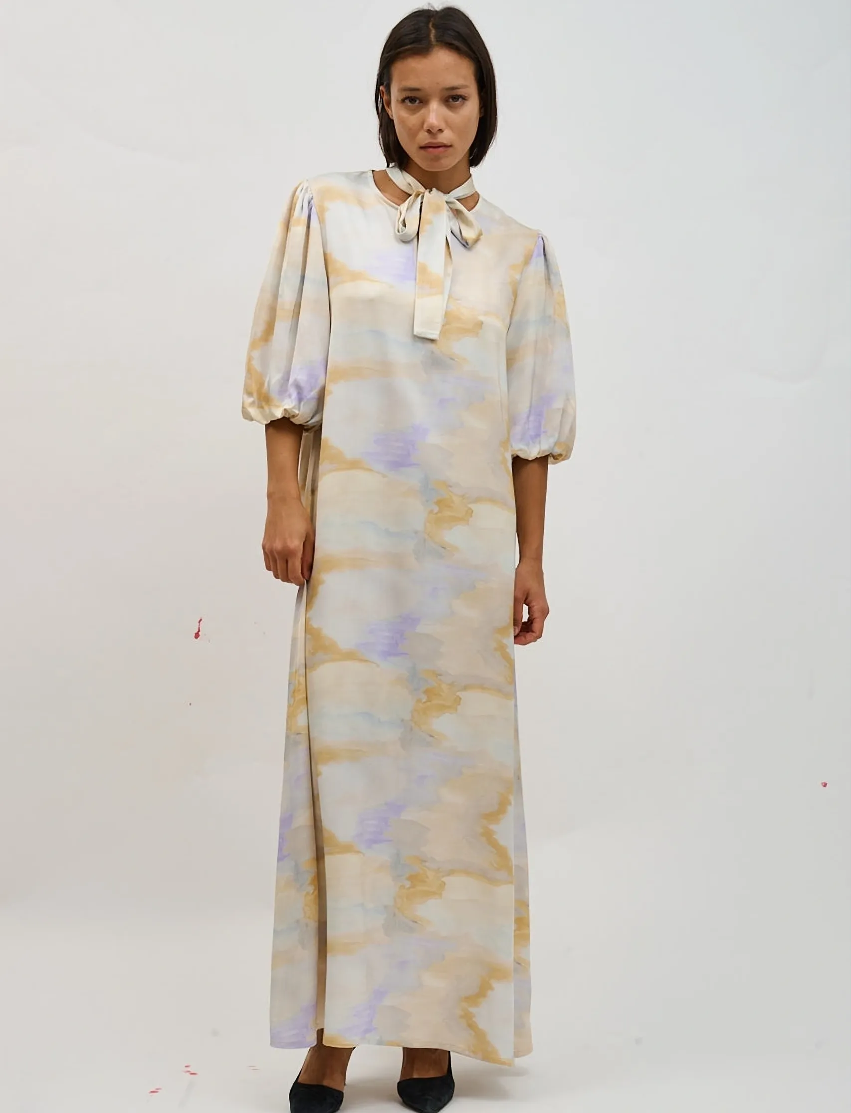 Helmstedt - Camilla Dress - maxikjoler - aurora watercolor print - 3