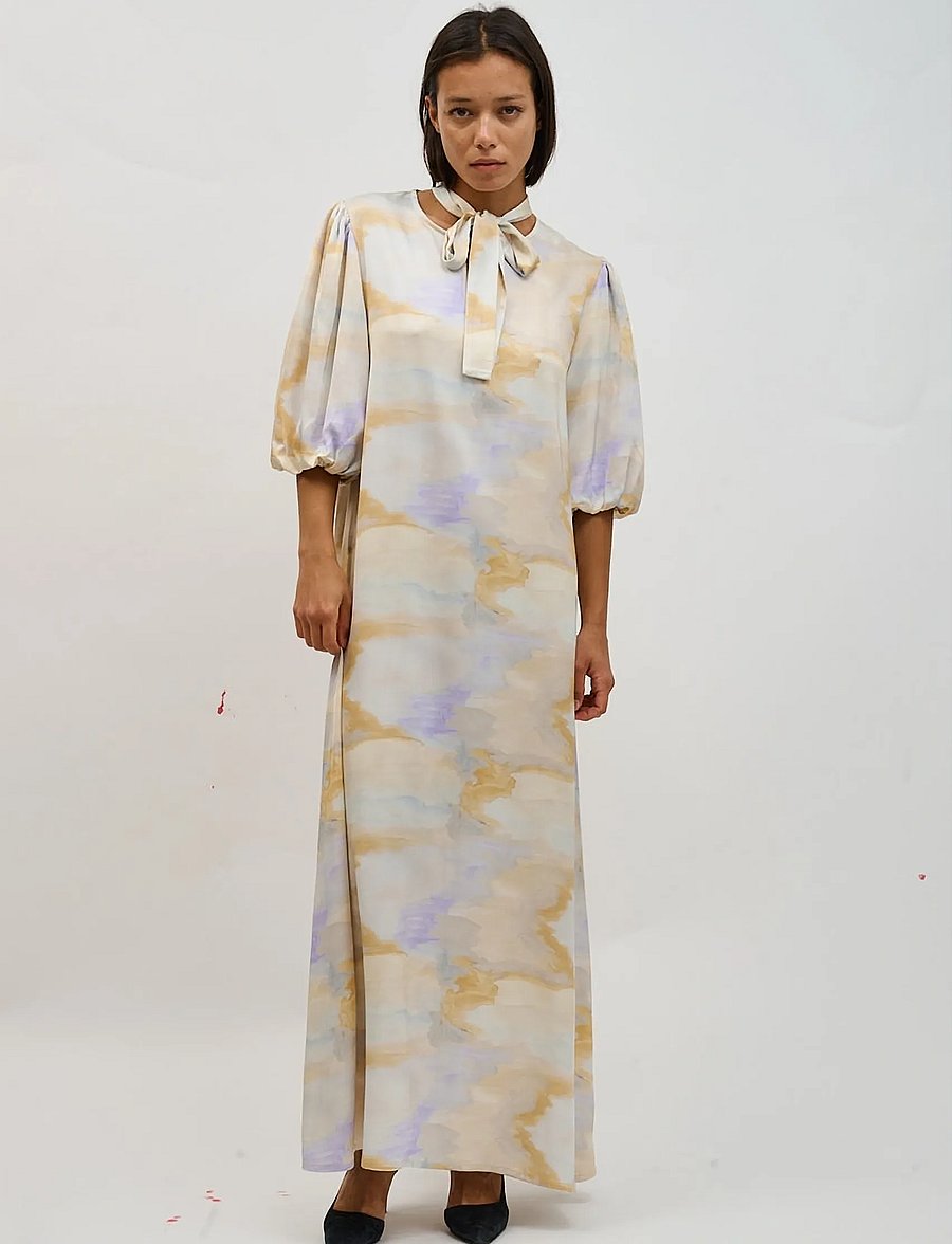 Helmstedt - Camilla Dress - maxikjoler - aurora watercolor print - 3