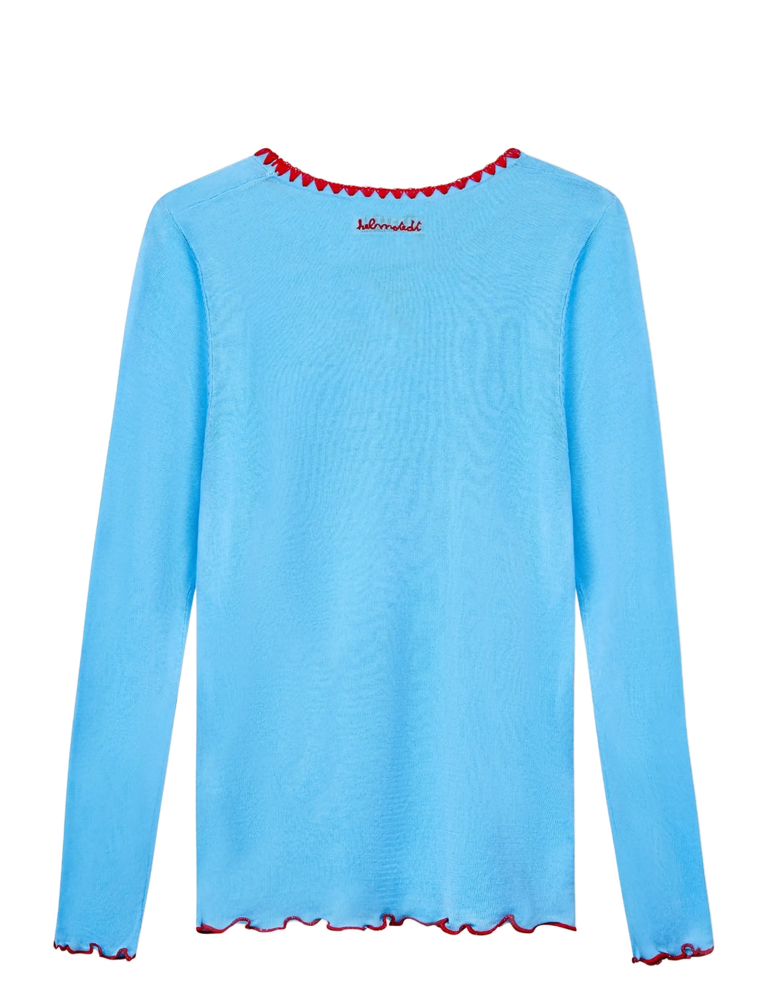 Helmstedt - Andrea Longsleeve - pikkade varrukatega alussärgid - dusty blue - 1