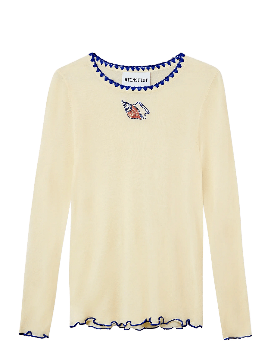 Helmstedt - Andrea Longsleeve - langærmede toppe - ivory - 1