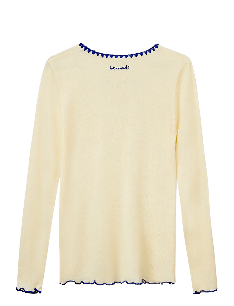 Helmstedt - Andrea Longsleeve - langærmede toppe - ivory - 2