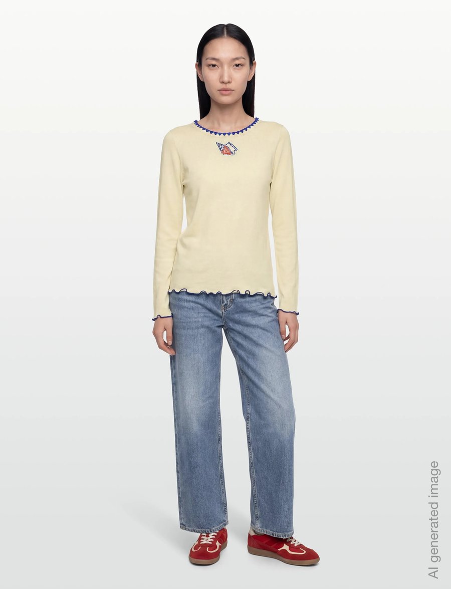 Helmstedt - Andrea Longsleeve - langærmede toppe - ivory - 0