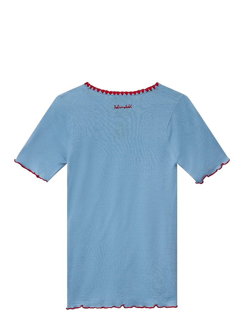 Helmstedt - Trine Short Sleeve - t-shirts & tops - dusty blue - 1