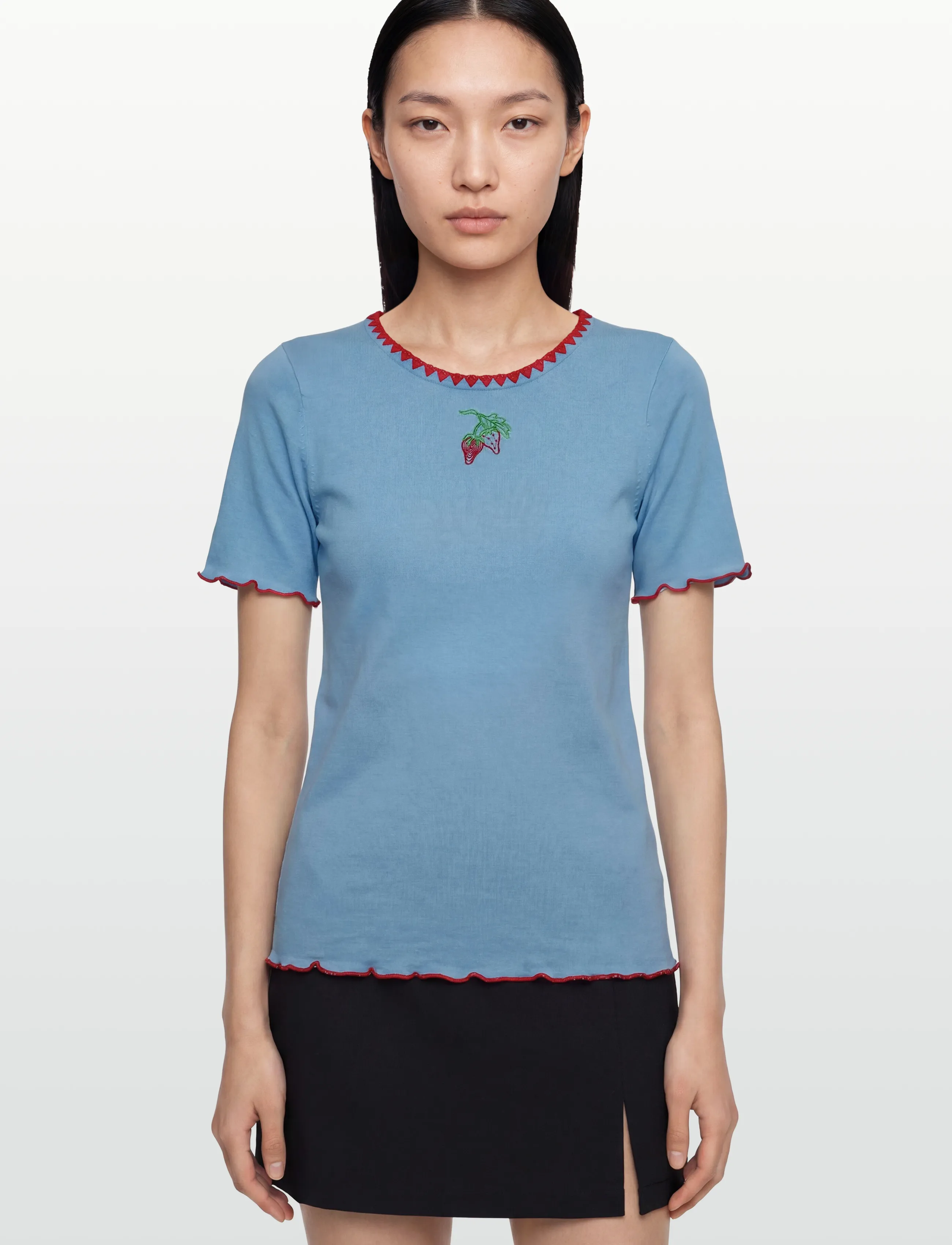Helmstedt - Trine Short Sleeve - t-särgid - dusty blue - 3