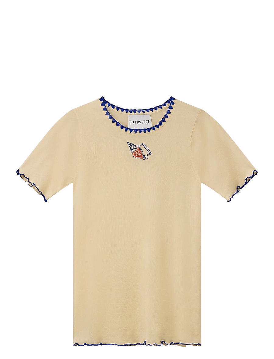 Helmstedt - Trine Short Sleeve - t-shirts & tops - ivory - 1