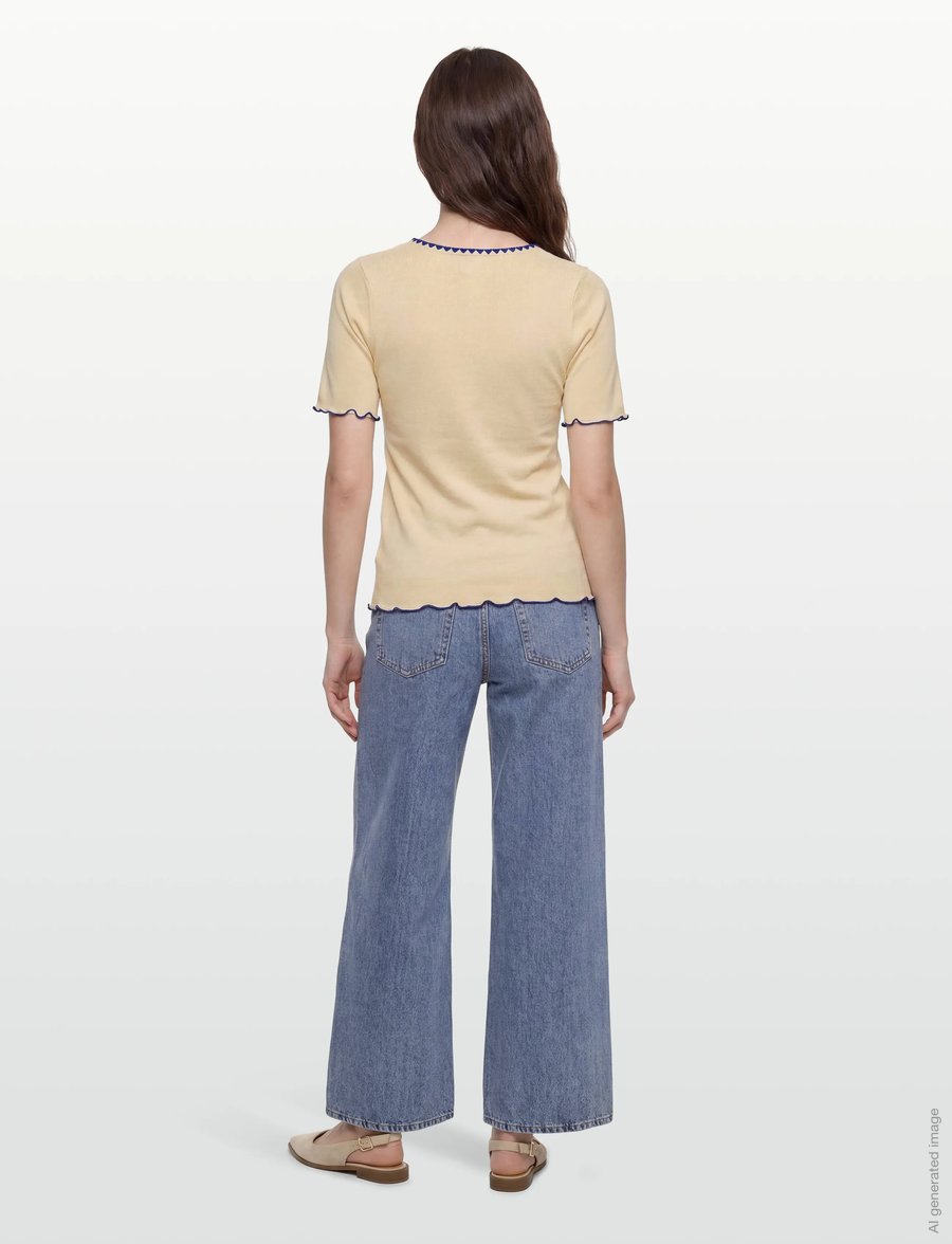 Helmstedt - Trine Short Sleeve - t-shirts & tops - ivory - 4