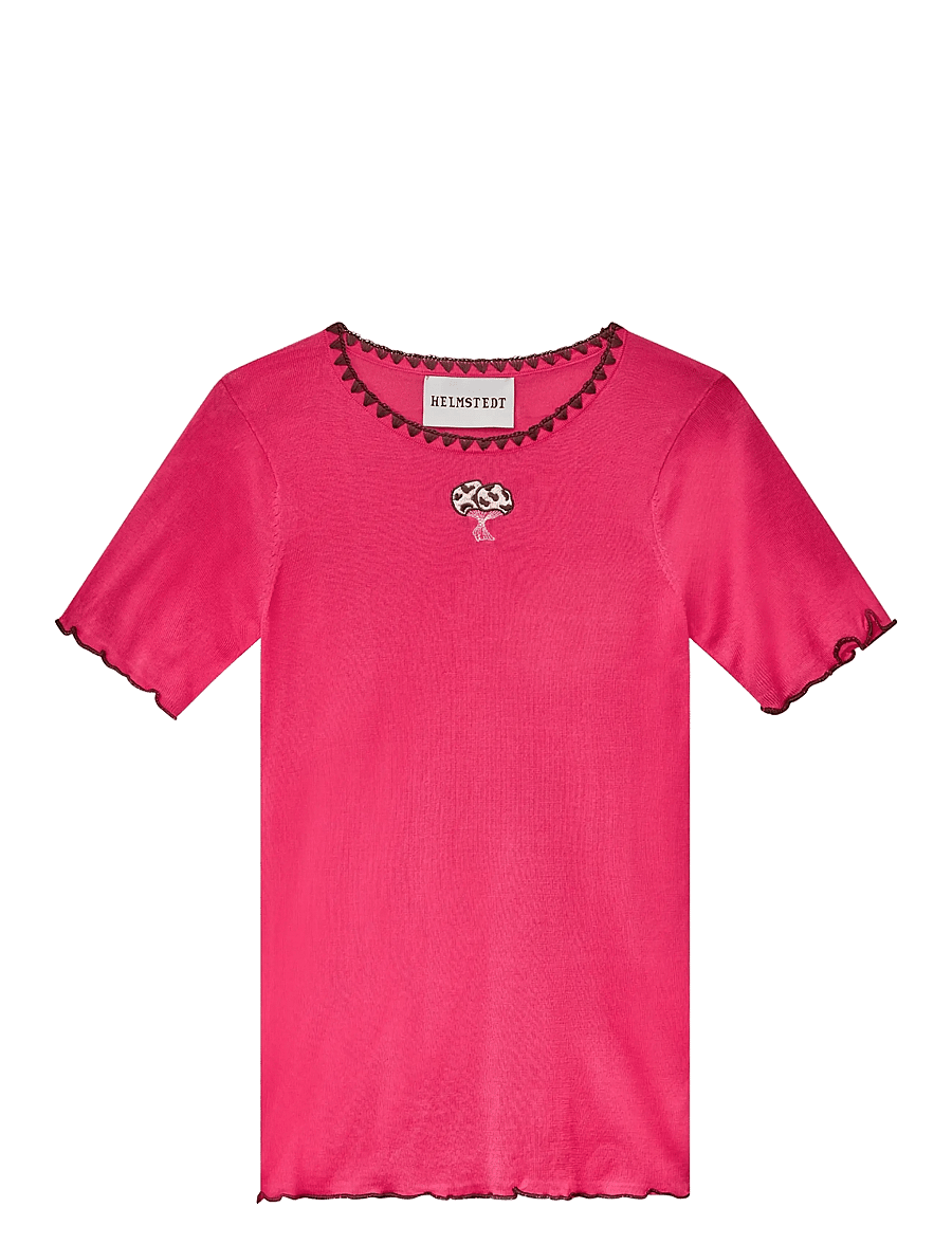 Helmstedt - Trine Short Sleeve - t-shirts & tops - strawberry pink - 1