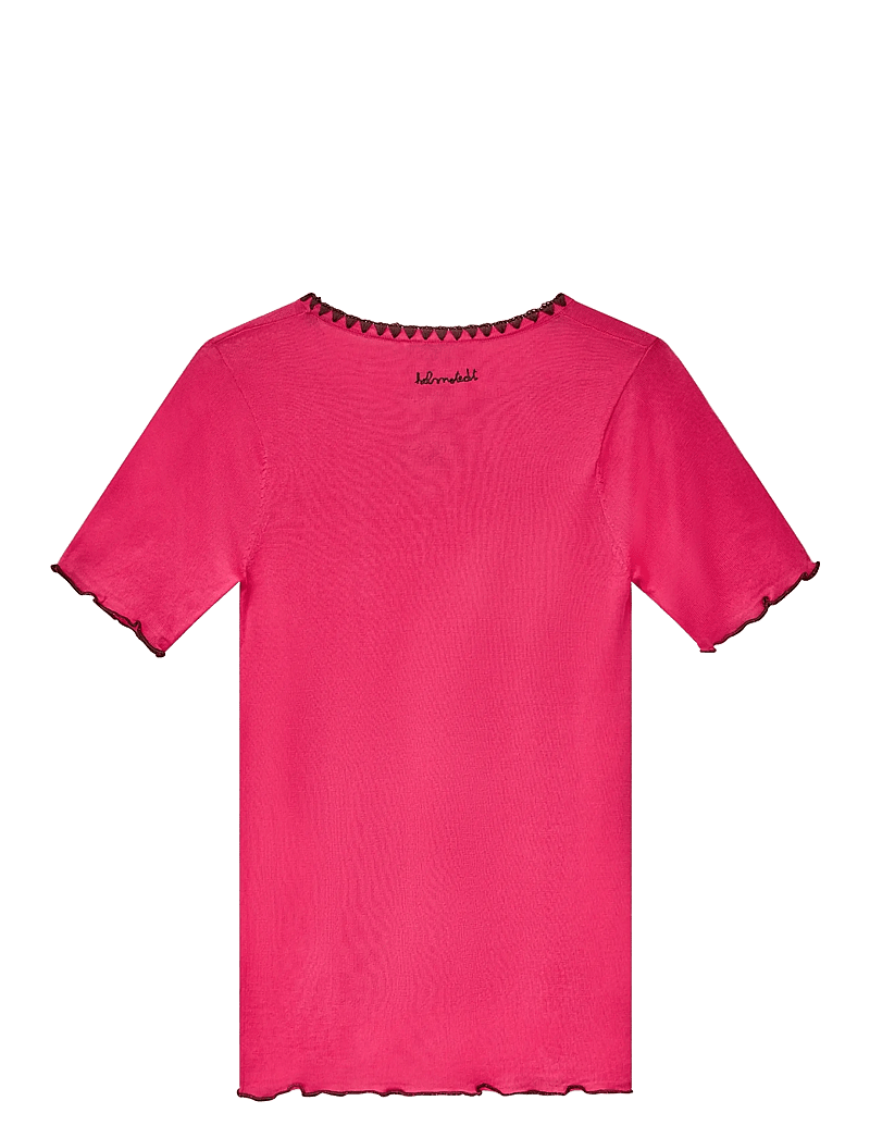 Helmstedt - Trine Short Sleeve - t-shirts & tops - strawberry pink - 2