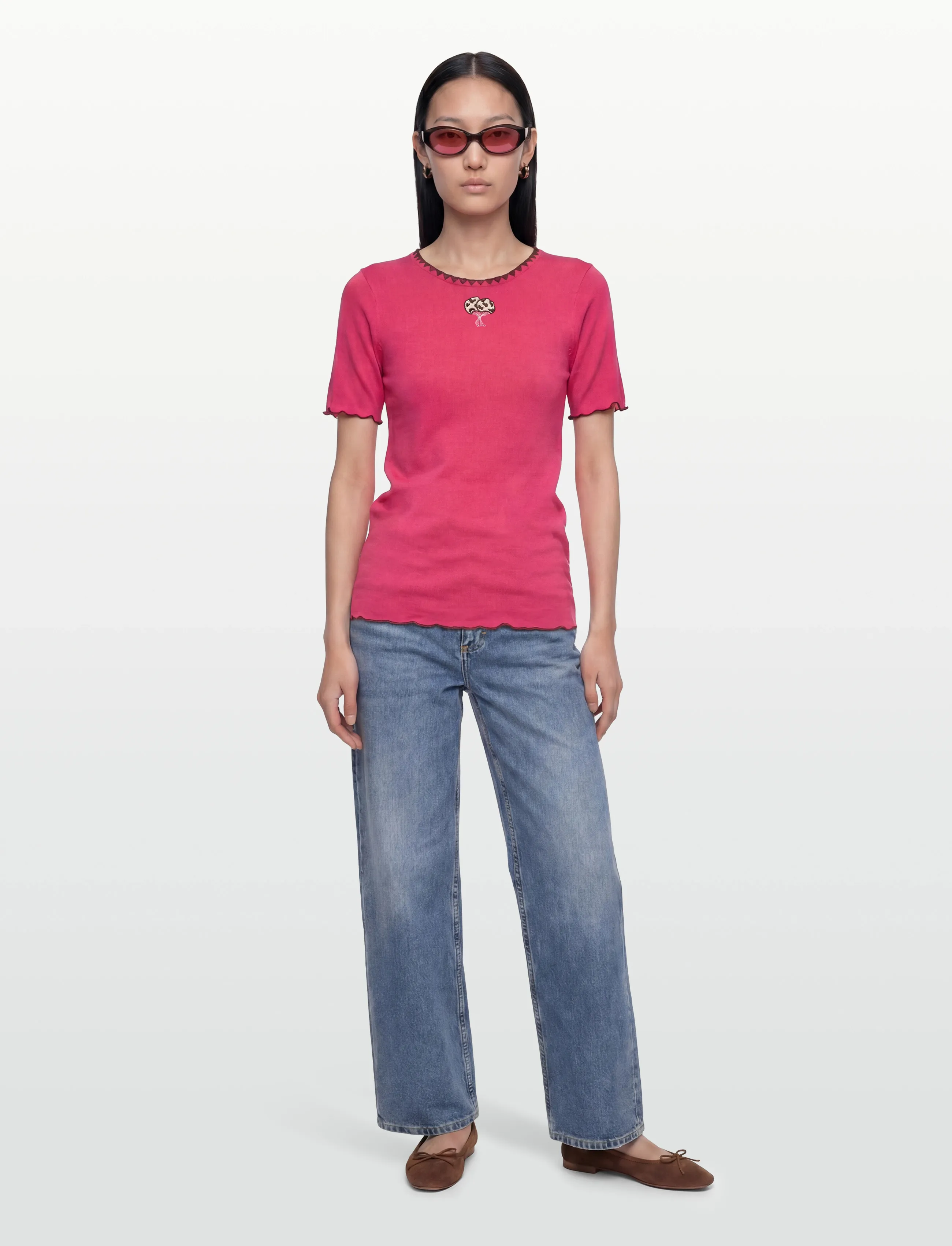 Helmstedt Trine Short Sleeve - T-shirts & Toppar - STRAWBERRY PINK / pink/rose