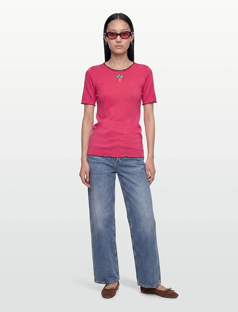 Helmstedt - Trine Short Sleeve - t-shirts & tops - strawberry pink - 0