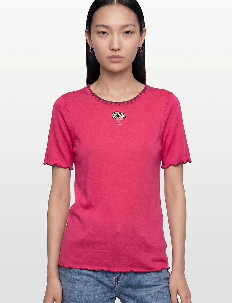 Helmstedt - Trine Short Sleeve - t-shirts & tops - strawberry pink - 3