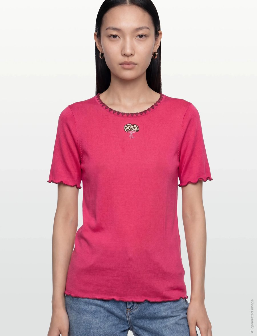 Helmstedt - Trine Short Sleeve - t-shirts & tops - strawberry pink - 3