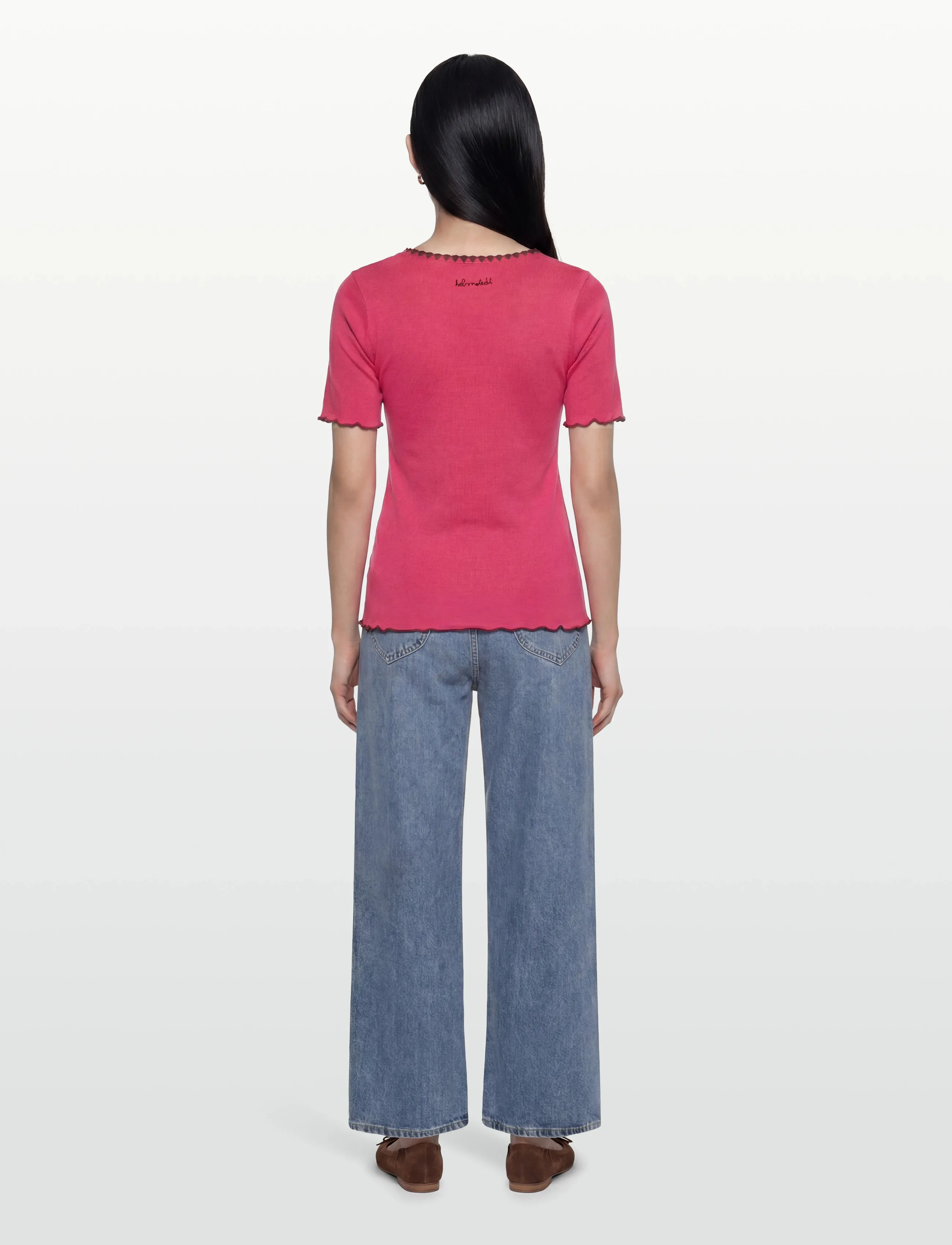 Helmstedt - Trine Short Sleeve - t-shirts & tops - strawberry pink - 4