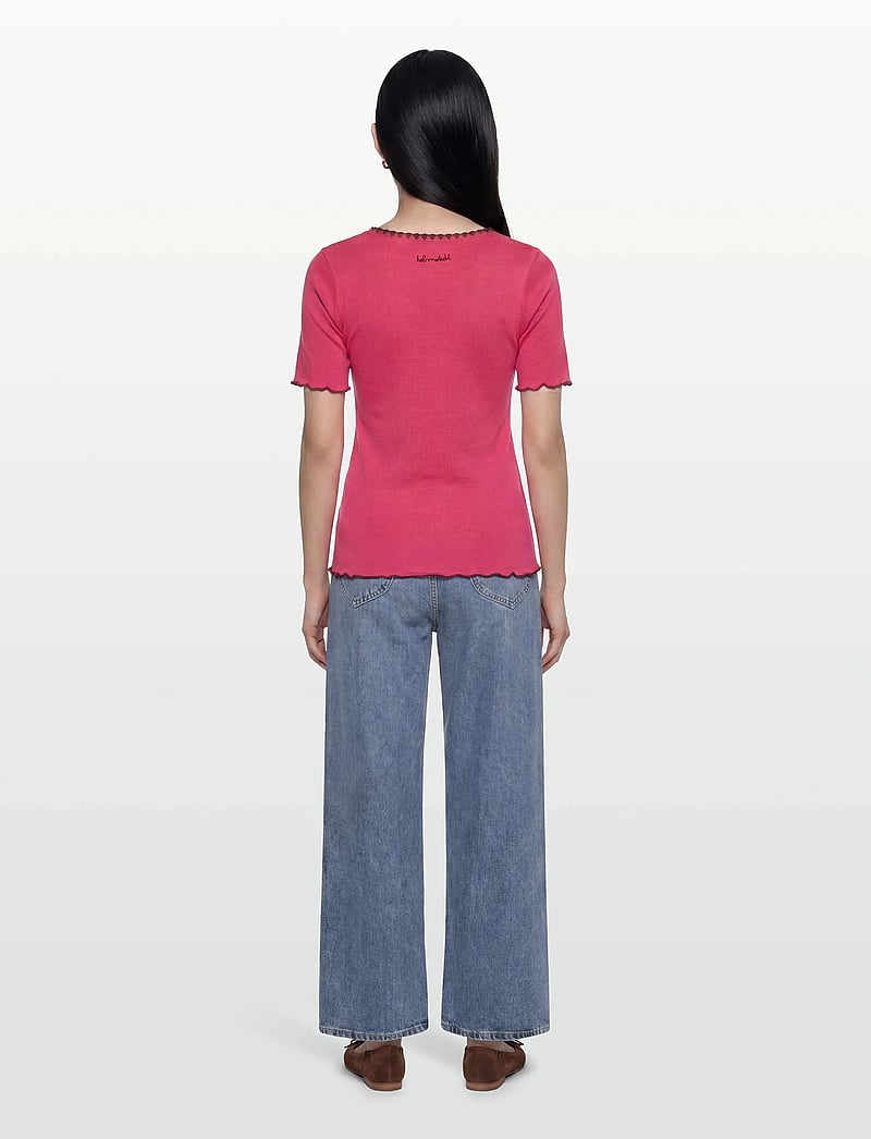 Helmstedt - Trine Short Sleeve - t-shirts & tops - strawberry pink - 4