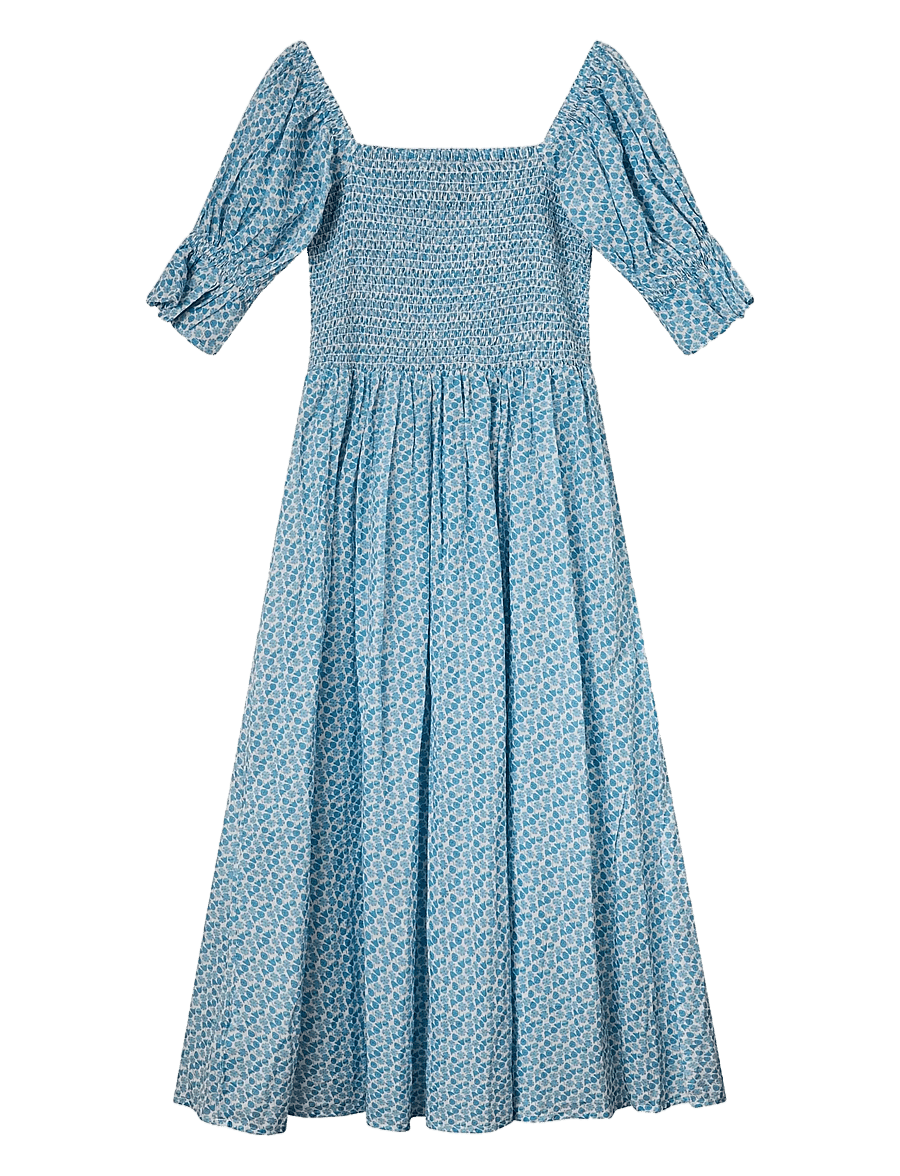 Helmstedt - Karoline Dress - maxikjoler - blue alien print - 2