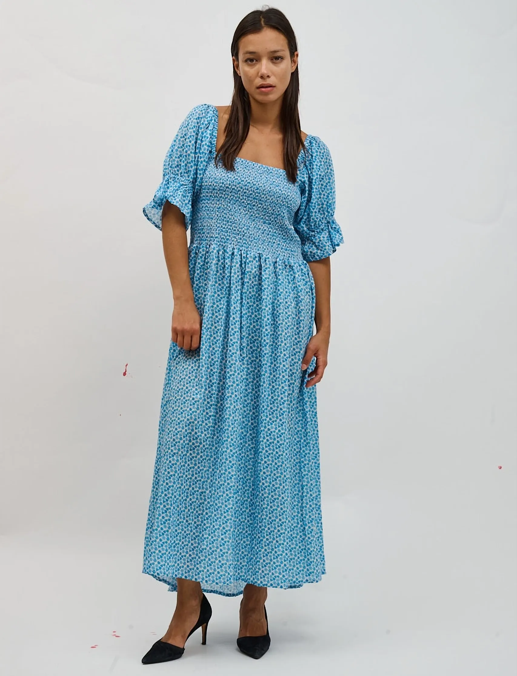 Helmstedt - Karoline Dress - maxi dresses - blue alien print - 3