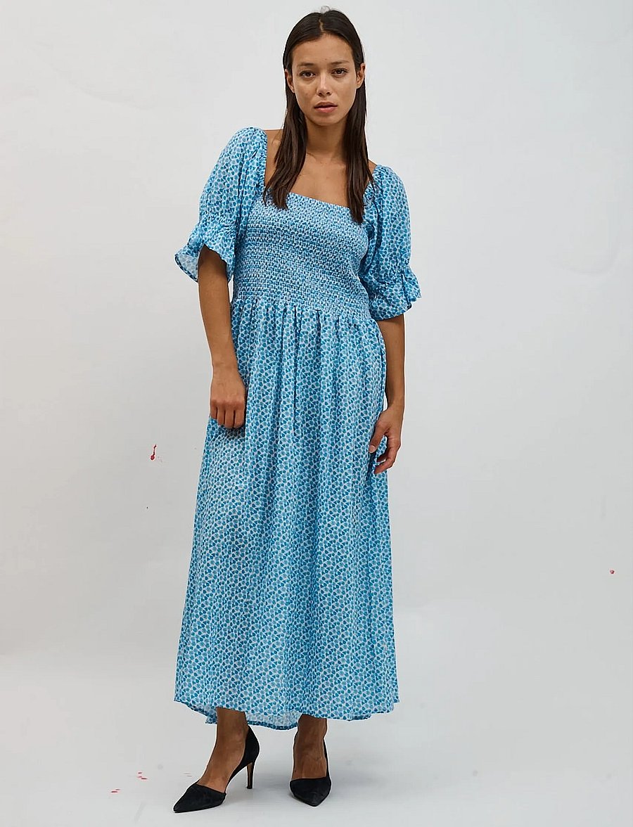 Helmstedt - Karoline Dress - maxikjoler - blue alien print - 3
