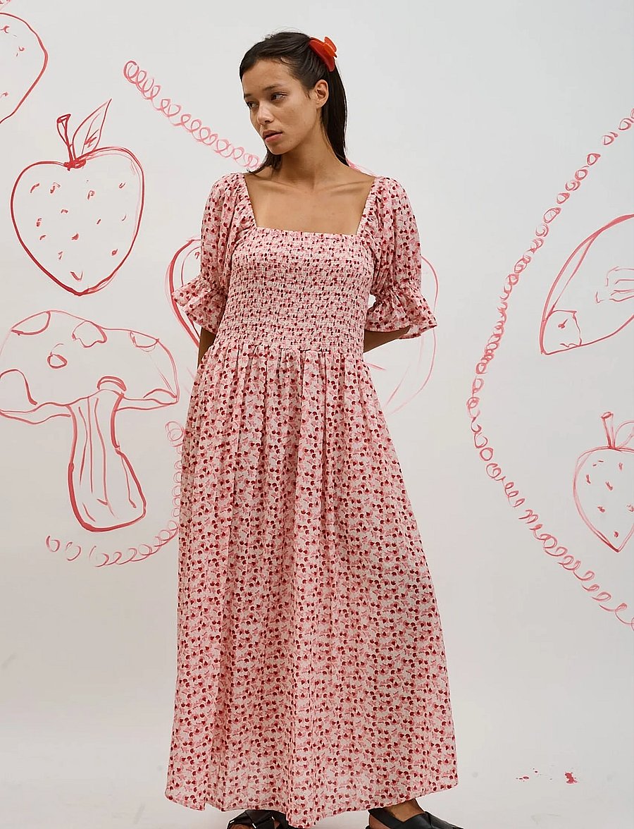 Helmstedt - Karoline Dress - maxi dresses - red strawberry print - 0