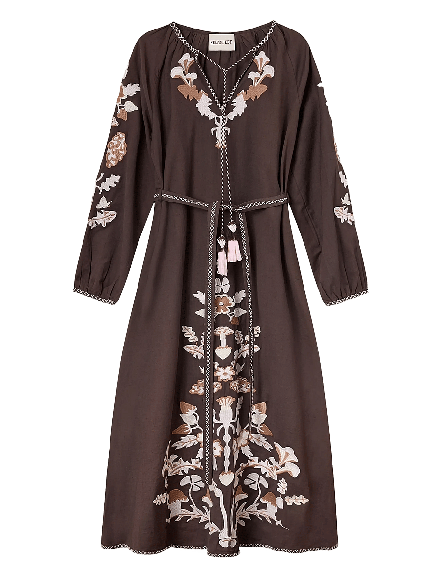 Helmstedt - Monica Dress - maxikjoler - brown - 1