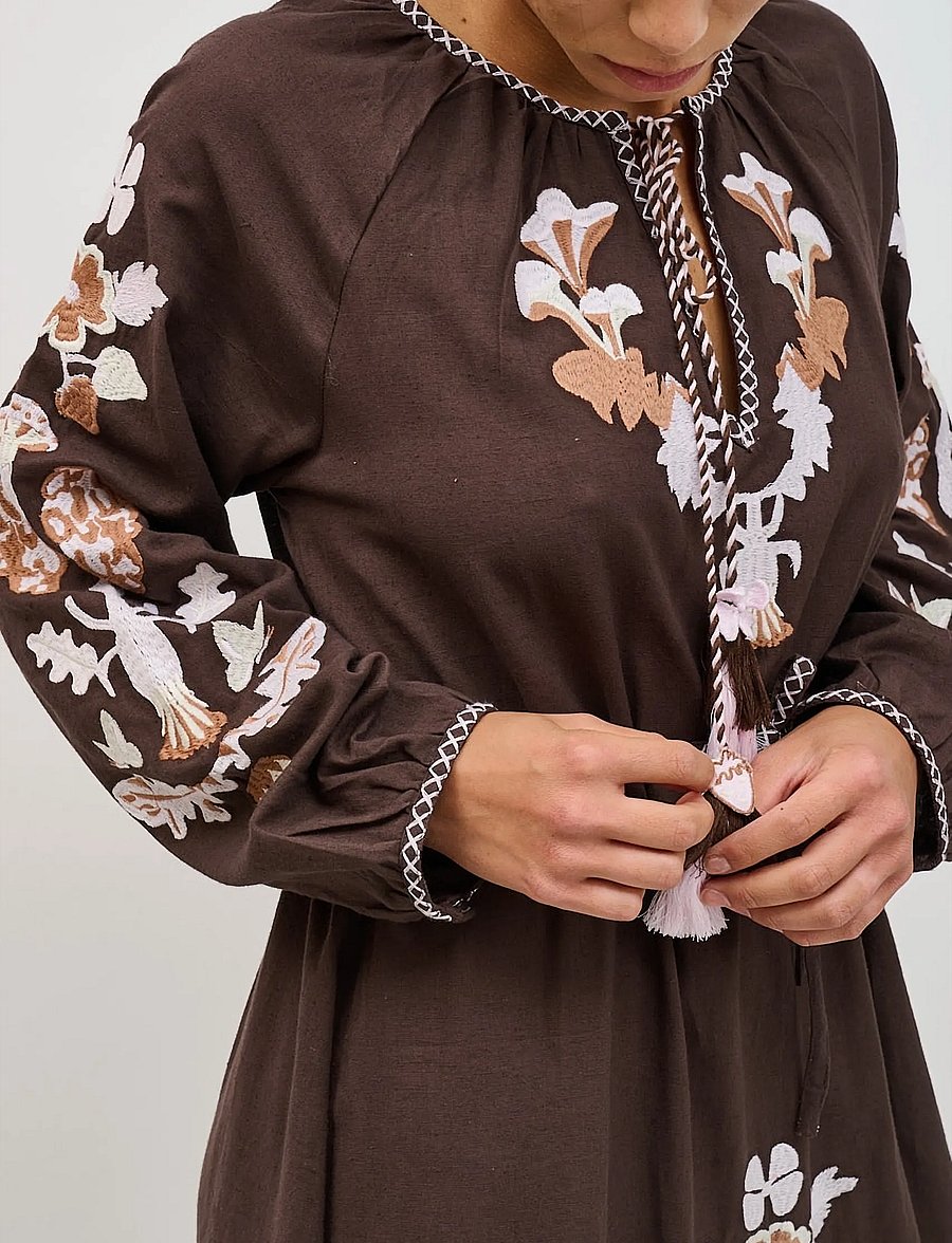 Helmstedt - Monica Dress - maxikjoler - brown - 3