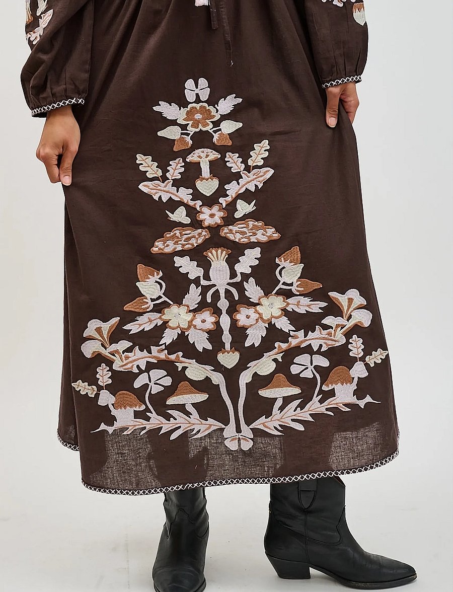 Helmstedt - Monica Dress - maxikjoler - brown - 4
