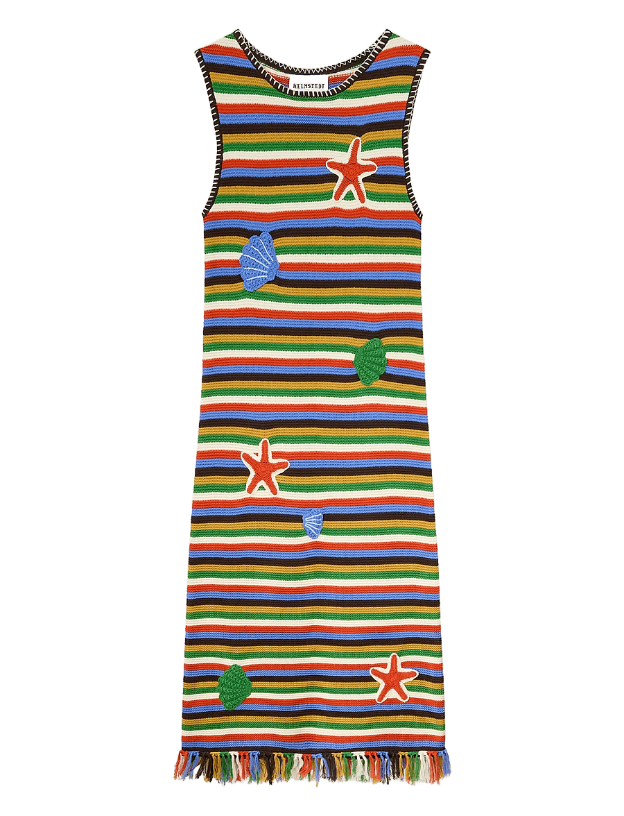 Helmstedt - Rita Dress - stickade klänningar - sea stripes - 0