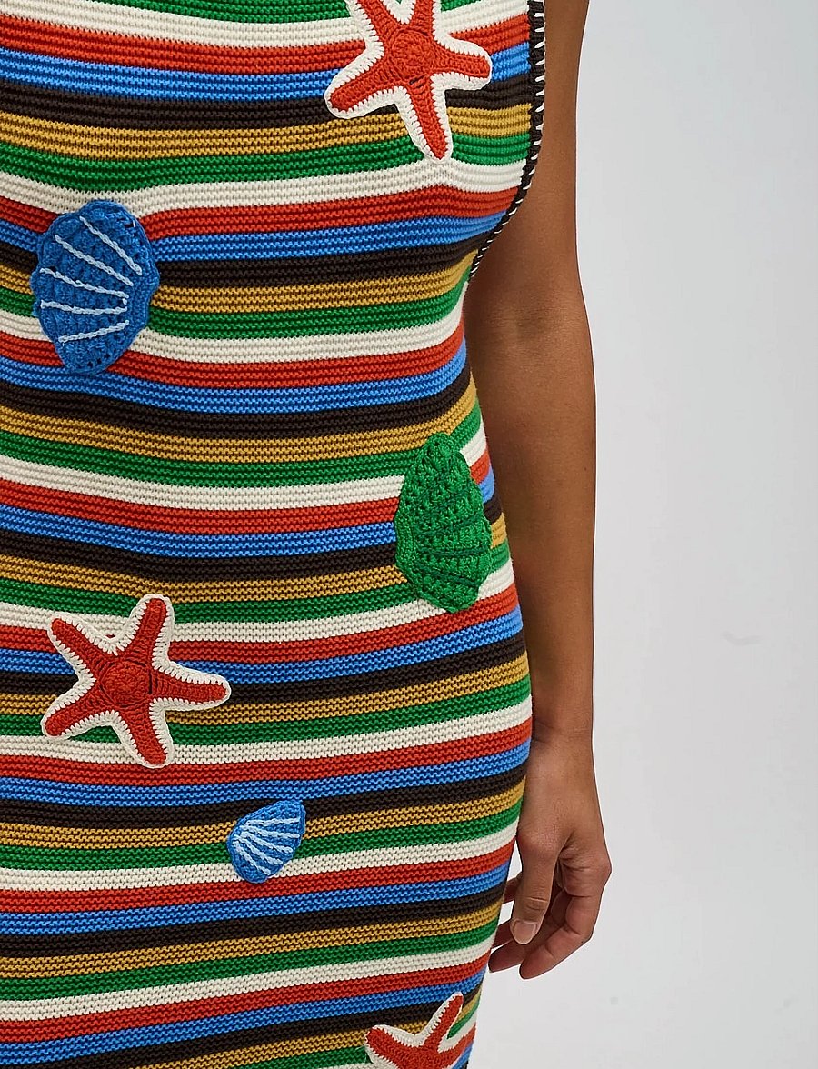 Helmstedt - Rita Dress - stickade klänningar - sea stripes - 3