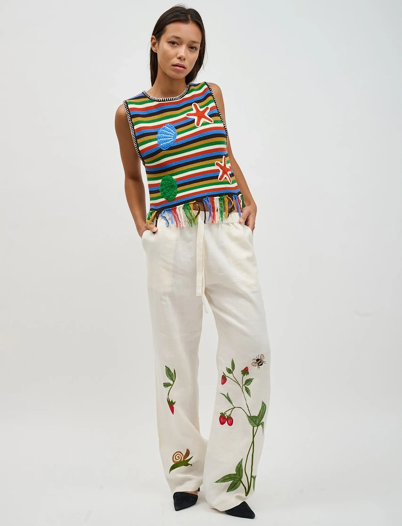 Helmstedt Stella Vest - T-shirts & Toppar - SEA STRIPES / multi