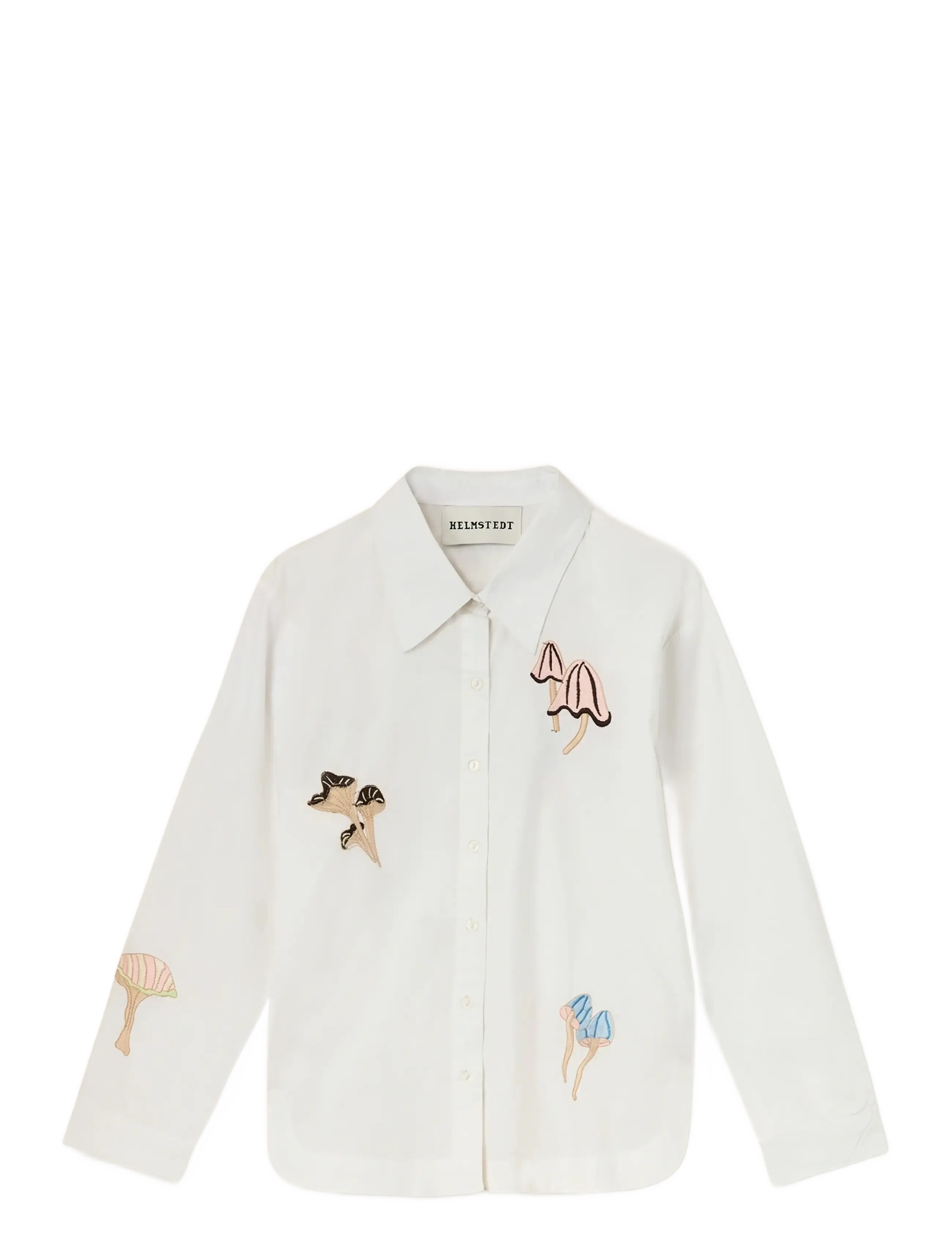 Helmstedt Karla Shirt - Uus - MUSHROOM EMBROIDERY / white