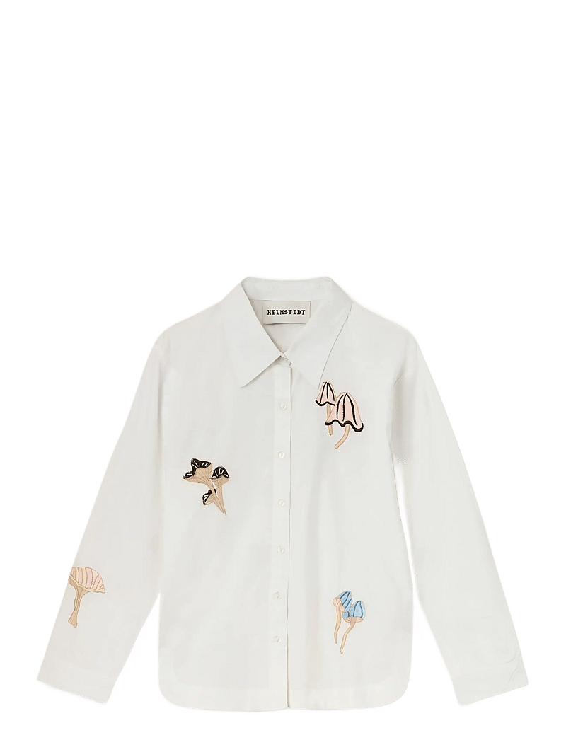Helmstedt - Karla Shirt - denim shirts - mushroom embroidery - 1