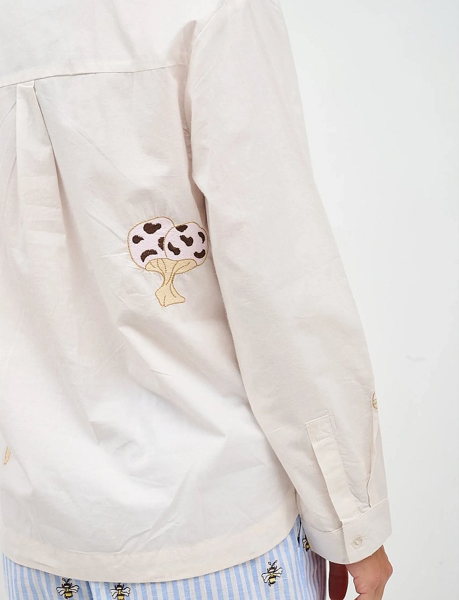 Helmstedt - Karla Shirt - teksasärgid - mushroom embroidery - 4