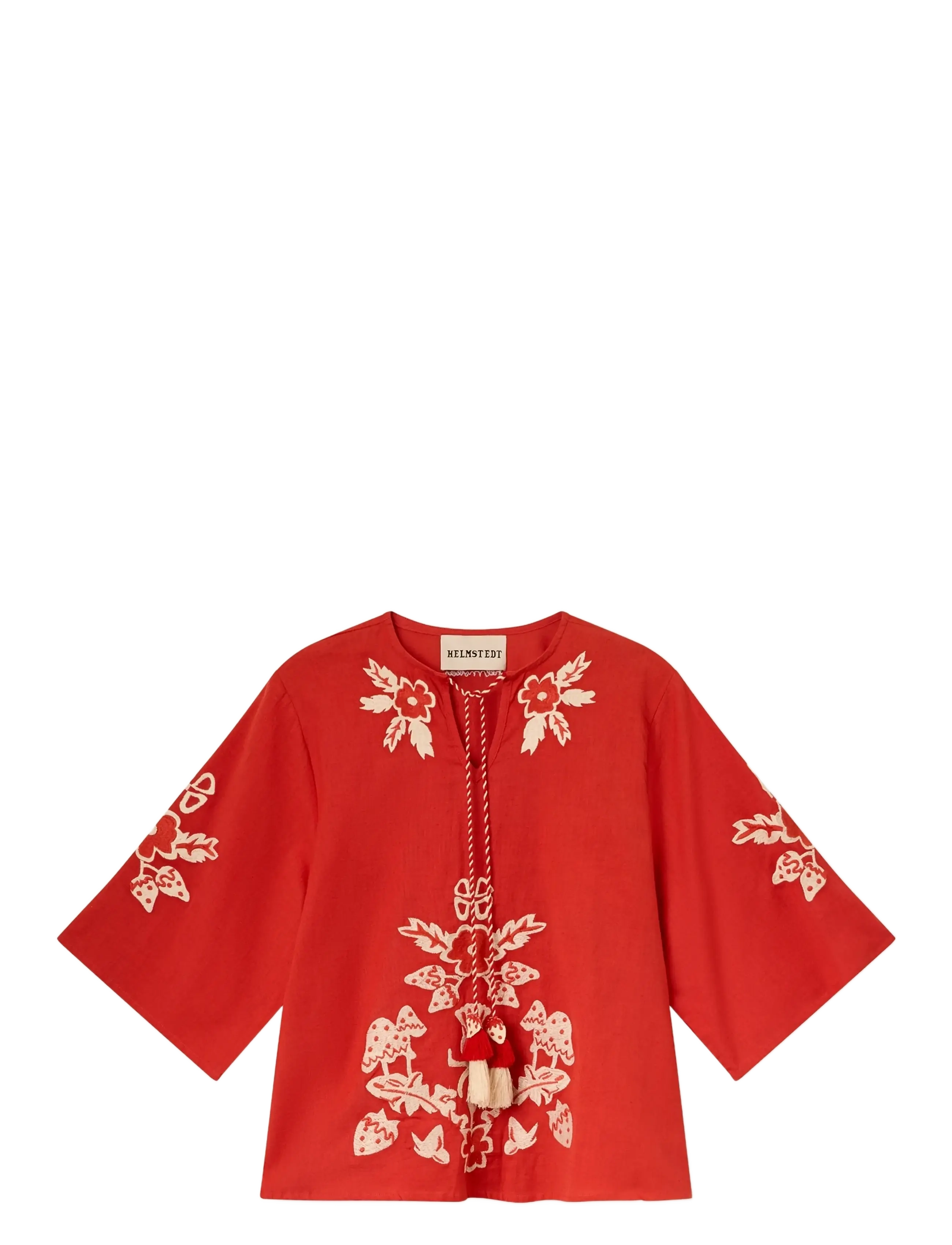 Helmstedt Dottie Blouse - Kläder - RED STRAWBERRY / red