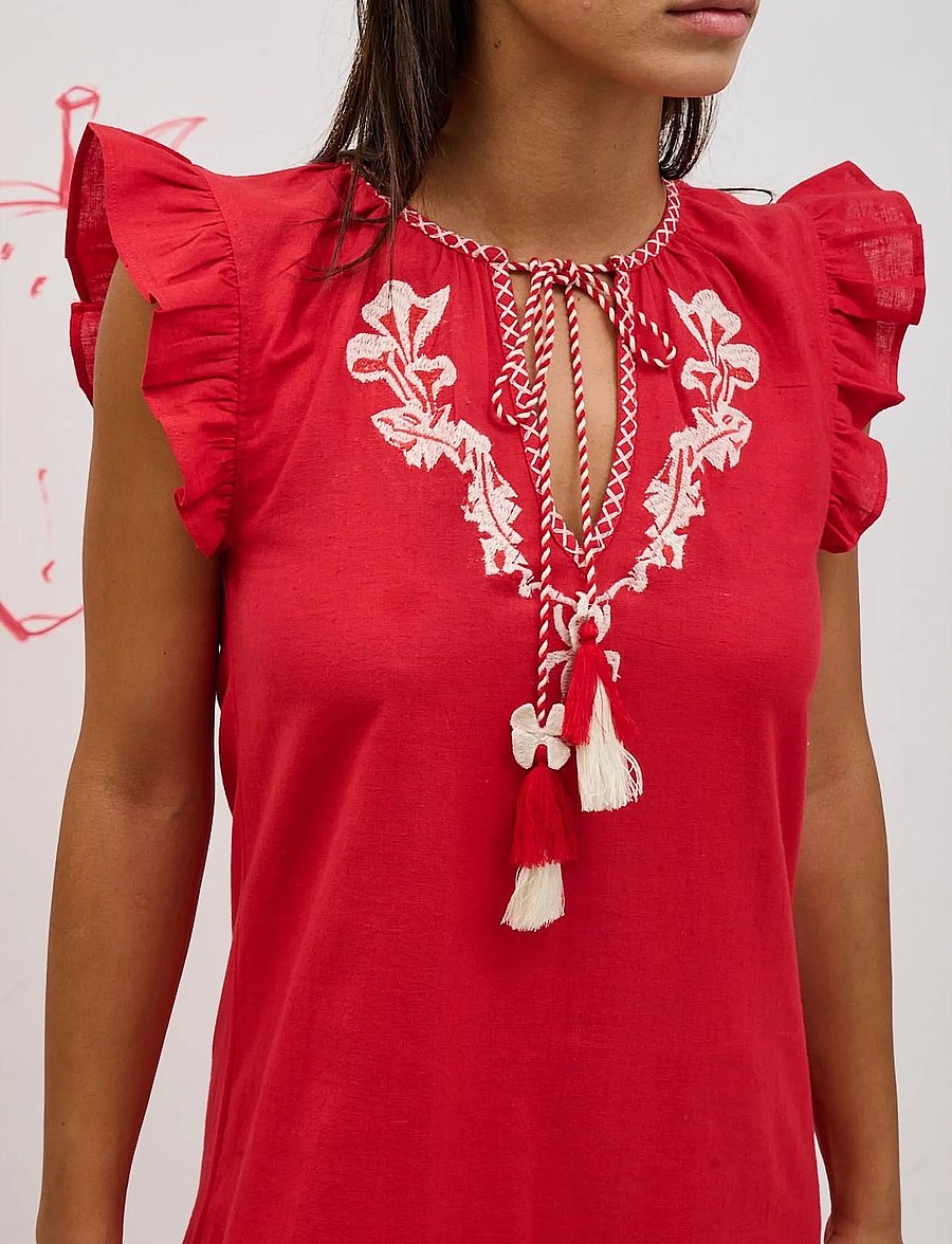 Helmstedt - Ditte Dress - suvekleidid - red strawberry - 5