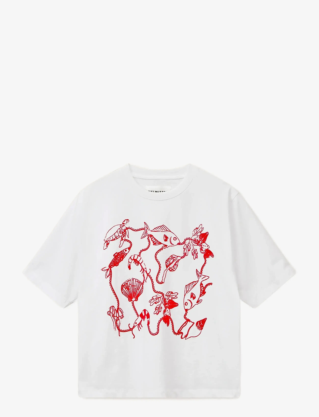 Helmstedt - Noor T-shirt - t-shirts & tops - red dreamy sea print - 0