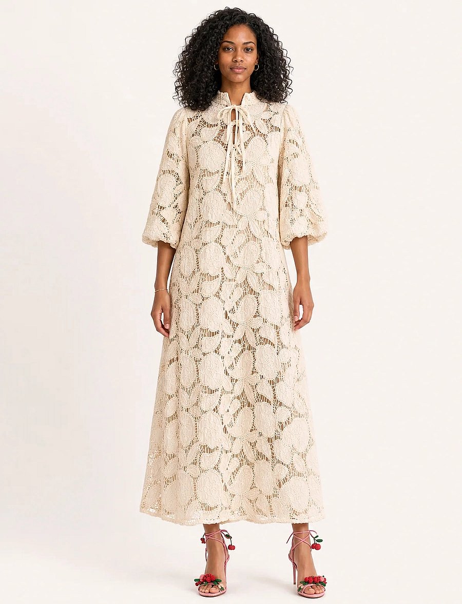 Helmstedt - Ebba Dress - midi-kleider - ivory - 3
