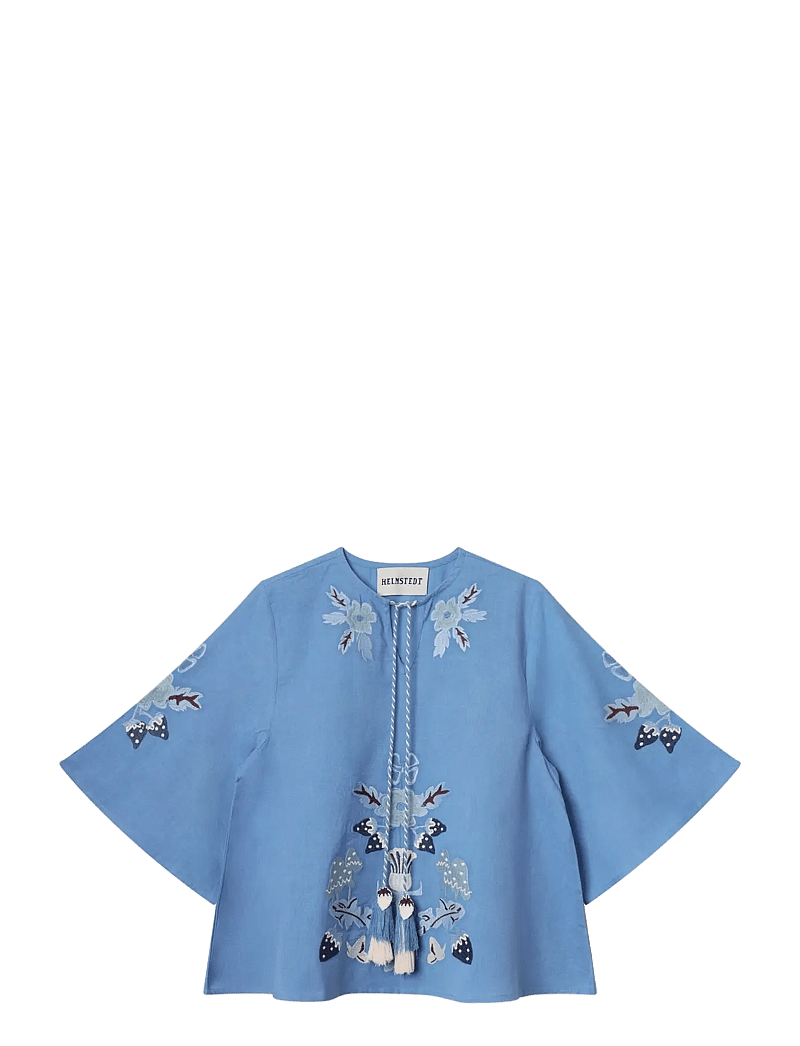 Helmstedt - Iben Blouse - kurzämlige blusen - dreamy blue - 0