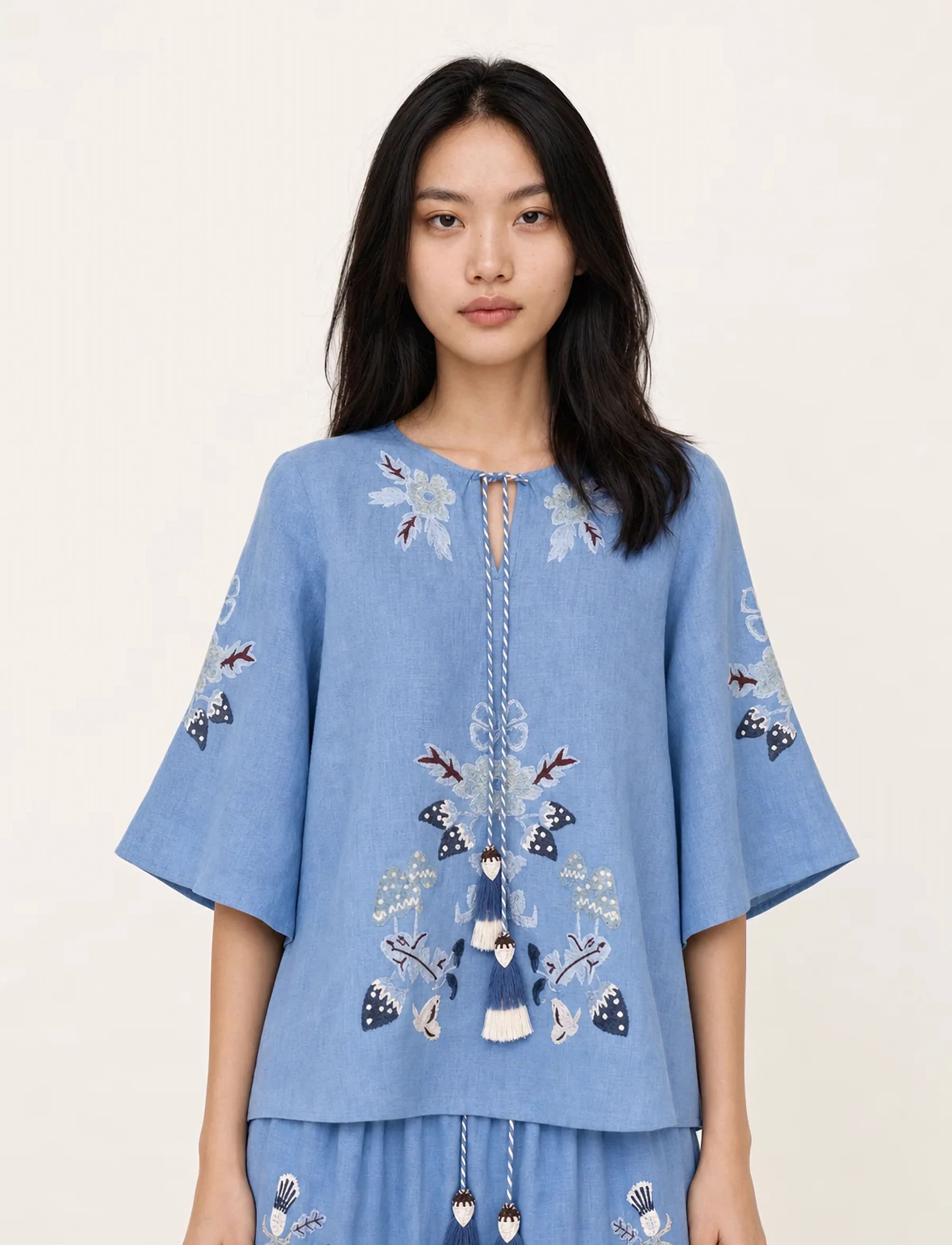 Helmstedt Iben Blouse - Bluser - DREAMY BLUE / blue